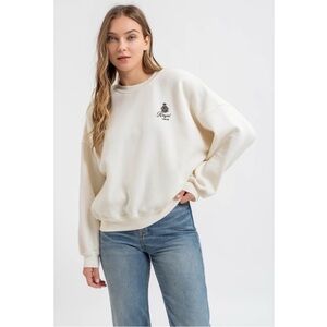 BLU PEPPER Women's Cream ROYAL LONDON BON VOYAGE Sweatshirt